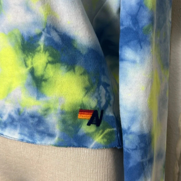 Aviator Nation Tie Dye Crop Hoodie Small - Picture 6 of 11